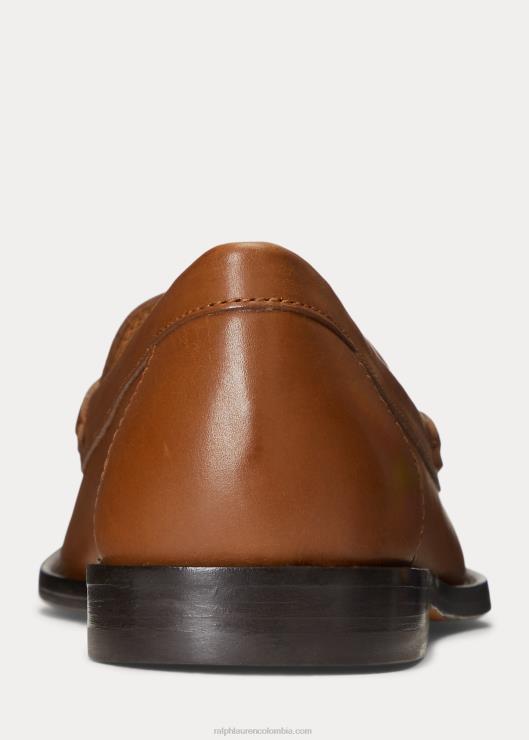 mocasines polo id de piel de becerro mujer Cuoio Ralph Lauren 2XR2V9611