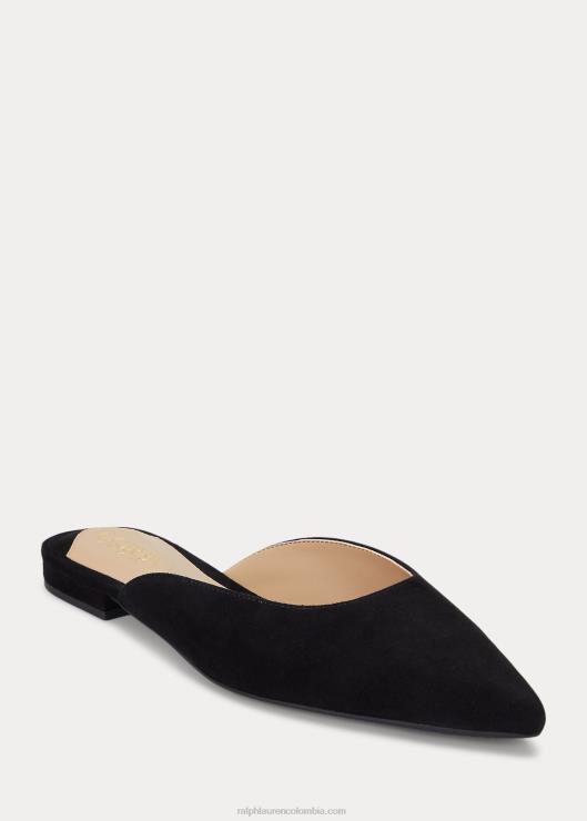 mule de ante londyn mujer negro Ralph Lauren 2XR2V5067