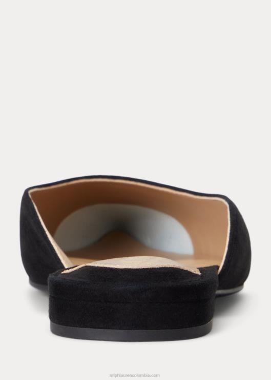 mule de ante londyn mujer negro Ralph Lauren 2XR2V5067