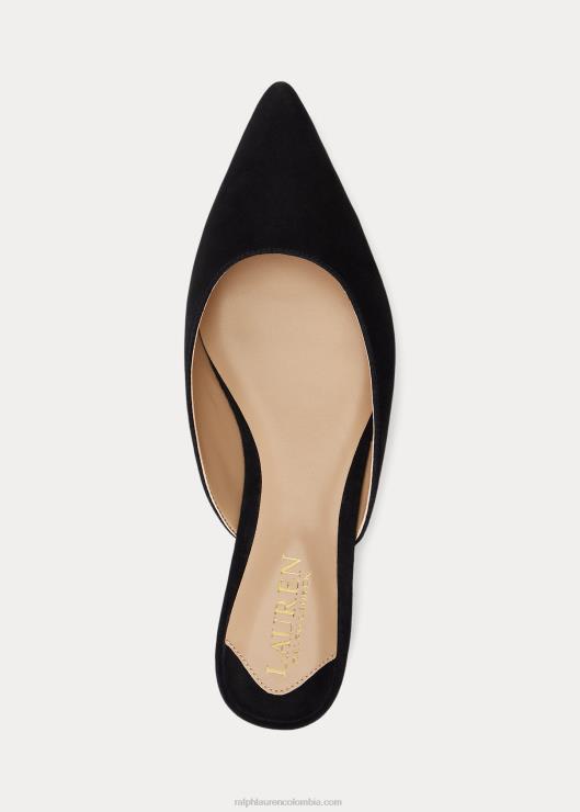 mule de ante londyn mujer negro Ralph Lauren 2XR2V5067