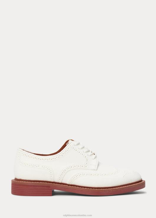 oxford de punta de ala mujer lirio blanco Ralph Lauren 2XR2V9607