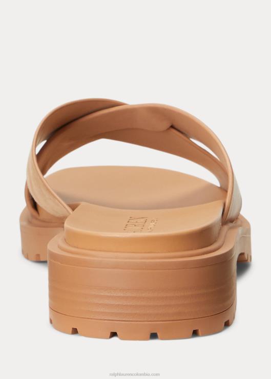 Sandalia Kelsie de napa y ante mujer fuerte Ralph Lauren 2XR2V9606