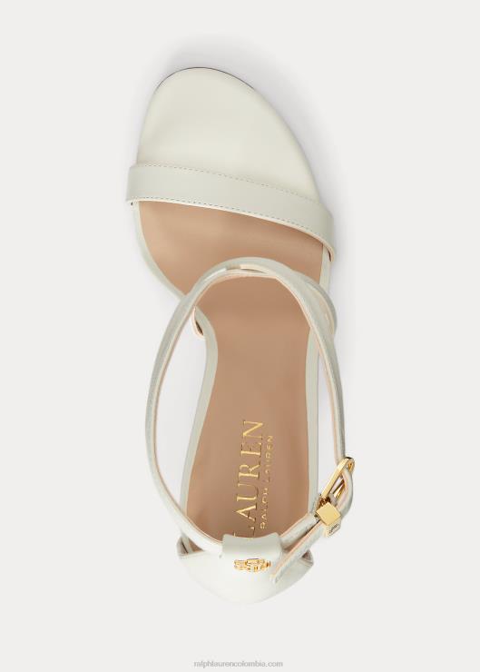 sandalia gabriele de napa mujer vainilla Ralph Lauren 2XR2V5028