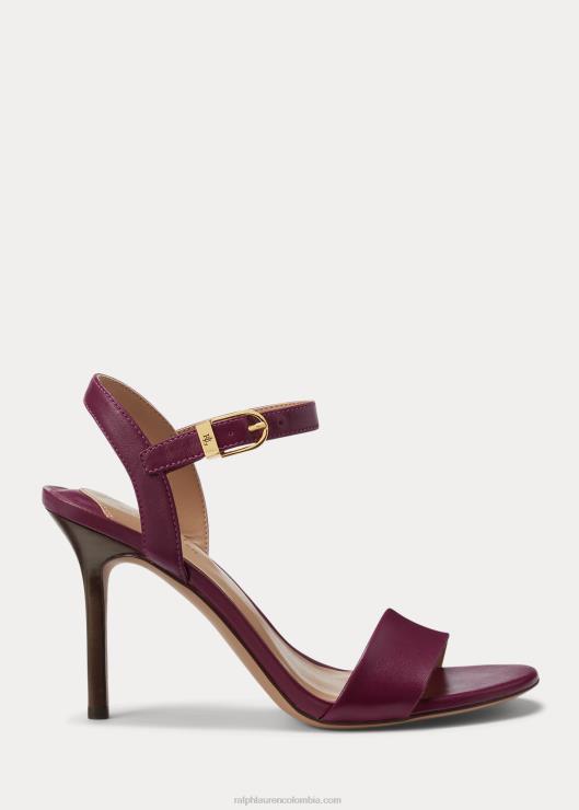 sandalia gwen de napa mujer ciruela caspia Ralph Lauren 2XR2V5017