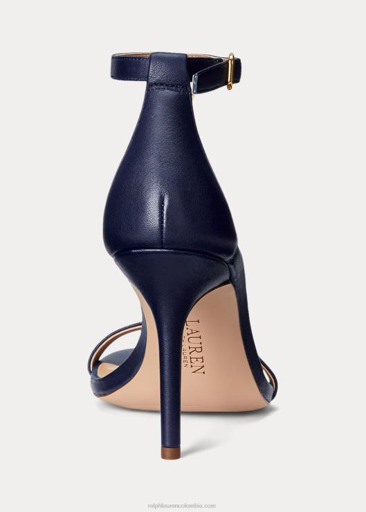 sandalia kate de napa mujer azul marino refinado Ralph Lauren 2XR2V9721