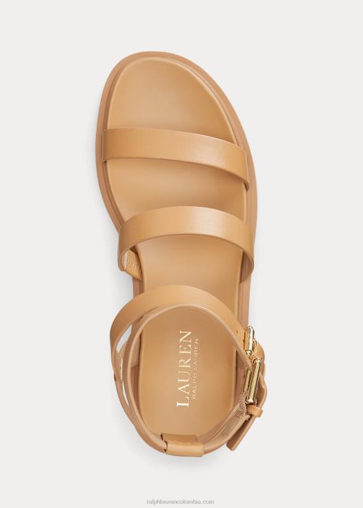 sandalia kayleen de napa mujer fuerte Ralph Lauren 2XR2V9601