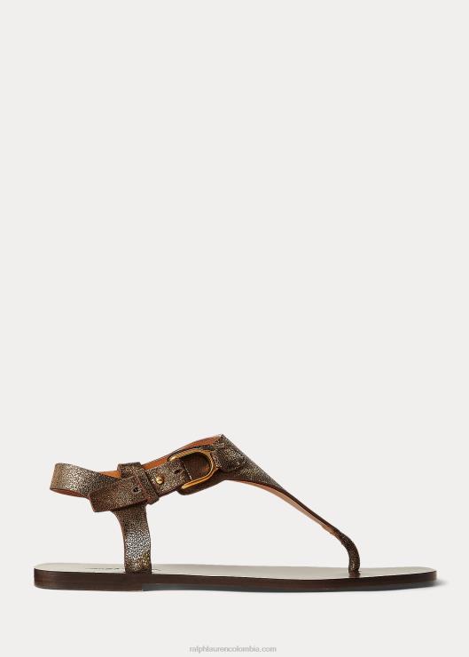 sandalia metalizada delancie welington mujer bronce Ralph Lauren 2XR2V4975