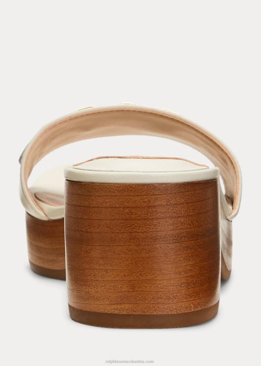 sandalia roxanne de napa mujer vainilla Ralph Lauren 2XR2V5025