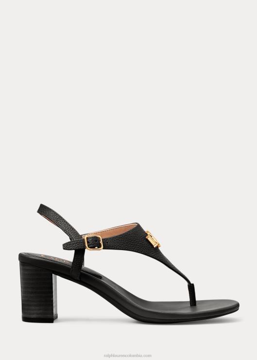 sandalia westcott ii de piel abatanada mujer negro Ralph Lauren 2XR2V5007