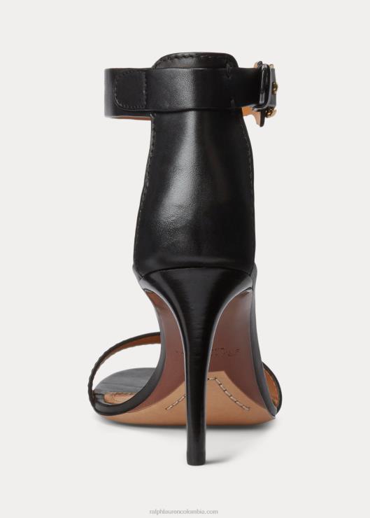 sandalias Channing Welington con detalles bruñidos mujer negro Ralph Lauren 2XR2V9644