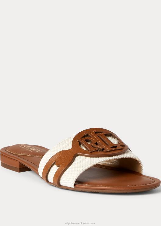 sandalias alegra mujer bronceado natural/profundo Ralph Lauren 2XR2V4989