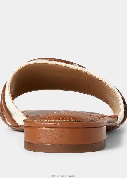 sandalias alegra mujer bronceado natural/profundo Ralph Lauren 2XR2V4989