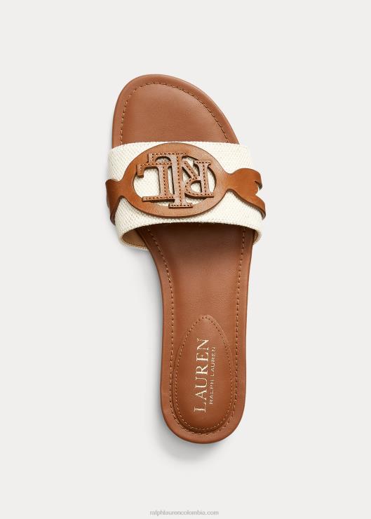 sandalias alegra mujer bronceado natural/profundo Ralph Lauren 2XR2V4989