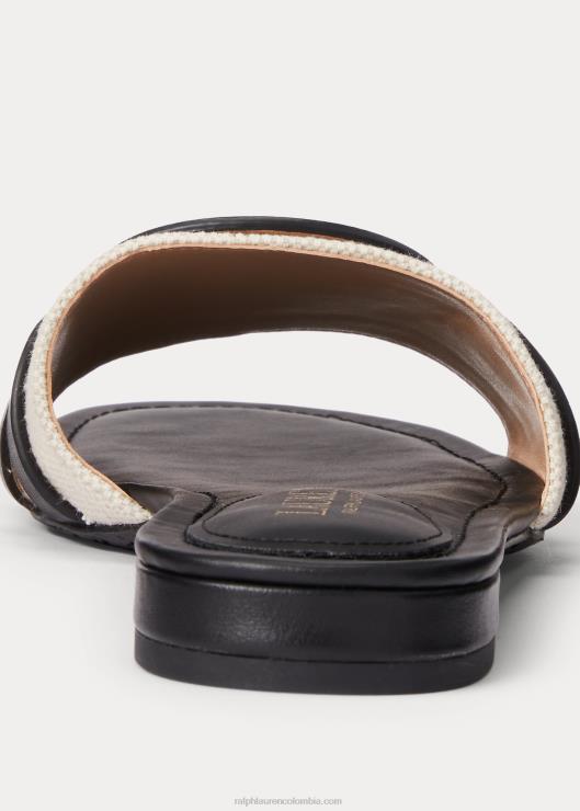 sandalias alegra mujer natural/negro Ralph Lauren 2XR2V4988