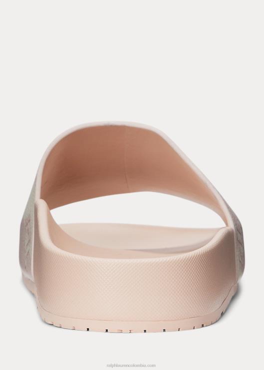 sandalias audrina de piel sintética con logo mujer Rosa claro Ralph Lauren 2XR2V4991