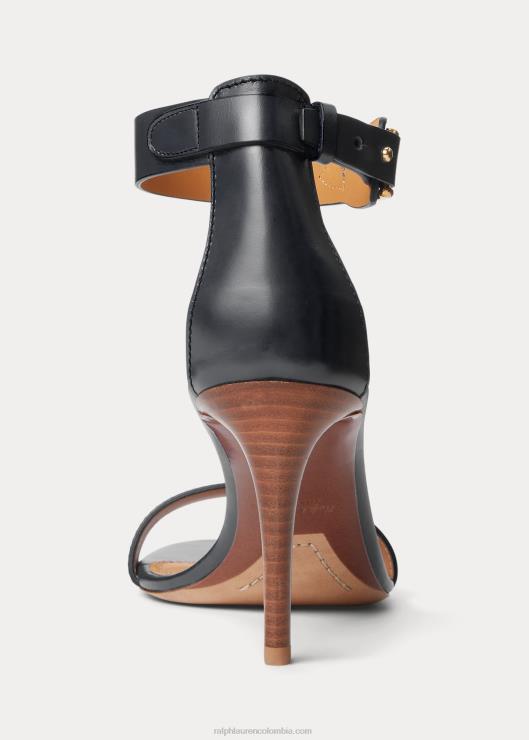 sandalias colson weington box de piel de becerro mujer marina marina Ralph Lauren 2XR2V9666