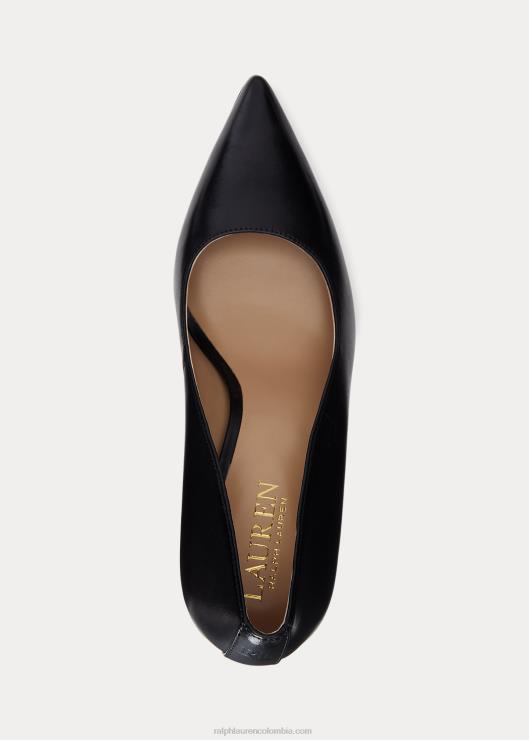salón lindella ii de piel bruñida mujer negro Ralph Lauren 2XR2V5104