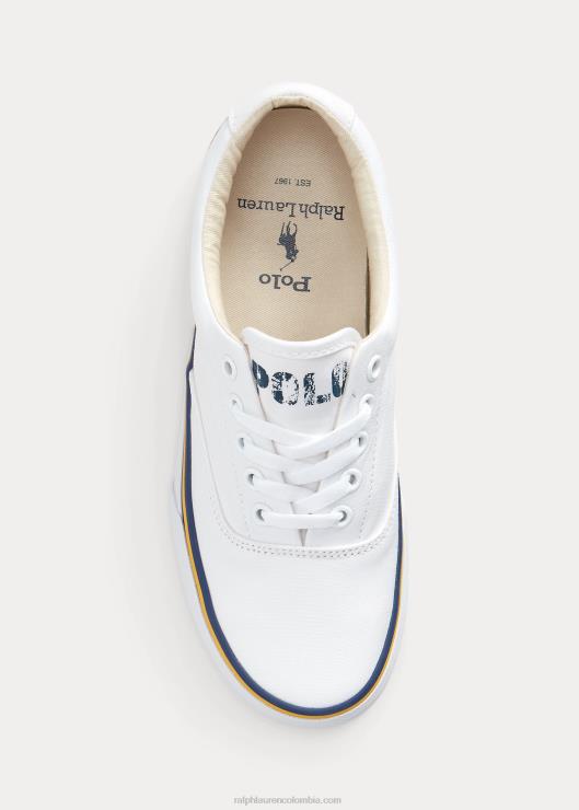 tenis con logo mujer blanco Ralph Lauren 2XR2V9621