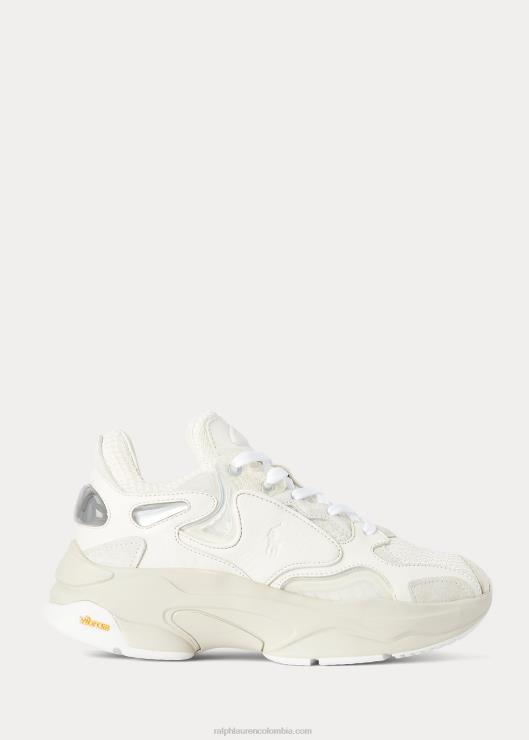 tenis de tecnología con logo mujer blanco/estuco/plata Ralph Lauren 2XR2V9624