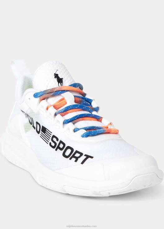 tenis polo sport tech racer mujer blanco negro Ralph Lauren 2XR2V5113