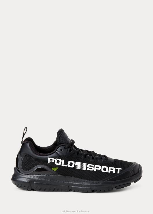 tenis polo sport tech racer mujer blanco negro Ralph Lauren 2XR2V5115
