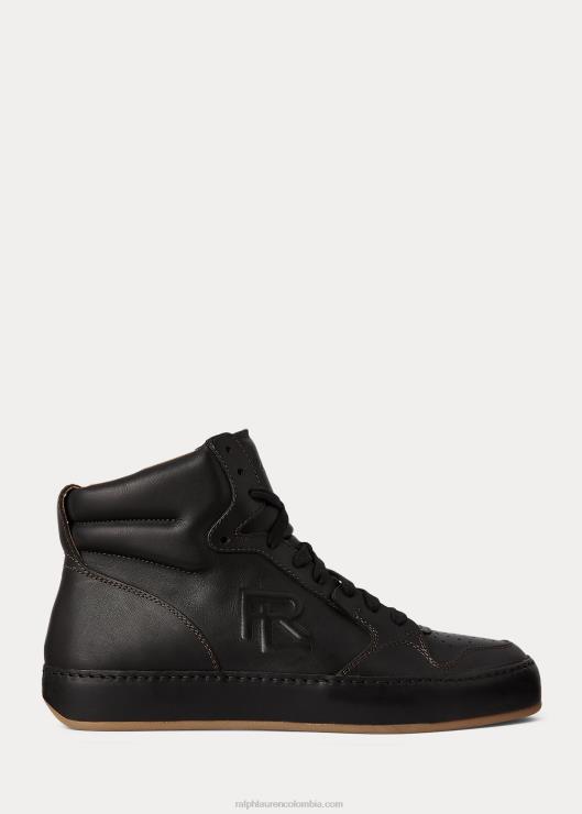 zapatillas altas Jaemyn de piel de becerro mujer negro Ralph Lauren 2XR2V9691