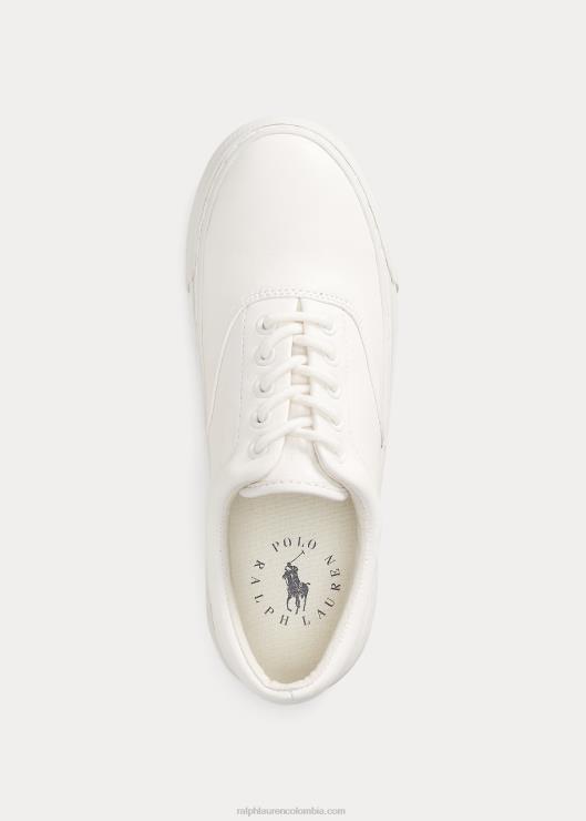 zapatillas bryn de piel mujer blanco Ralph Lauren 2XR2V5111