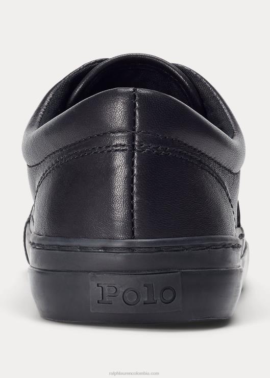 zapatillas bryn de piel mujer negro Ralph Lauren 2XR2V5112