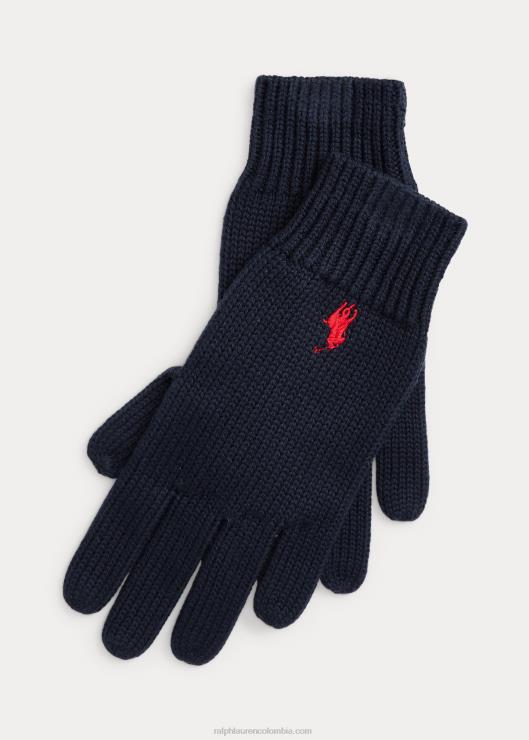 guantes de polo de algodón niños azul marino Ralph Lauren 2XR2V6447