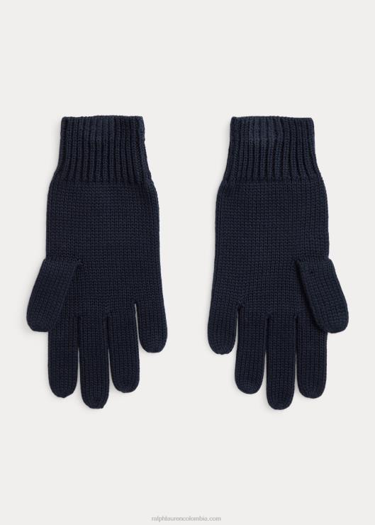 guantes de polo de algodón niños azul marino Ralph Lauren 2XR2V6447