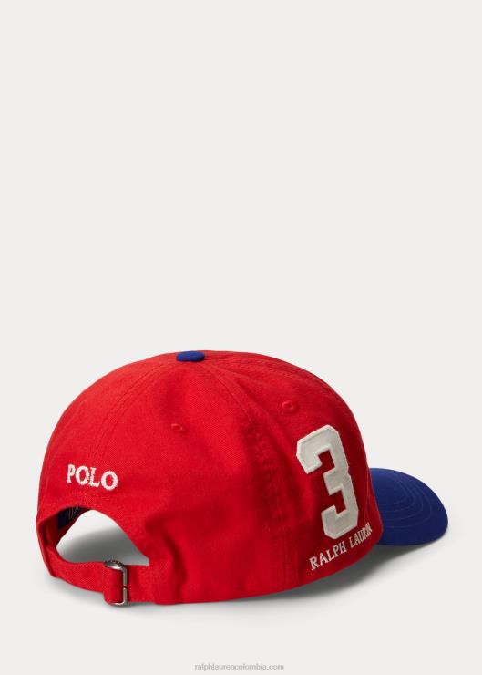 gorra de sarga de algodón big pony niños rl 2000 rojo multil Ralph Lauren 2XR2V6636