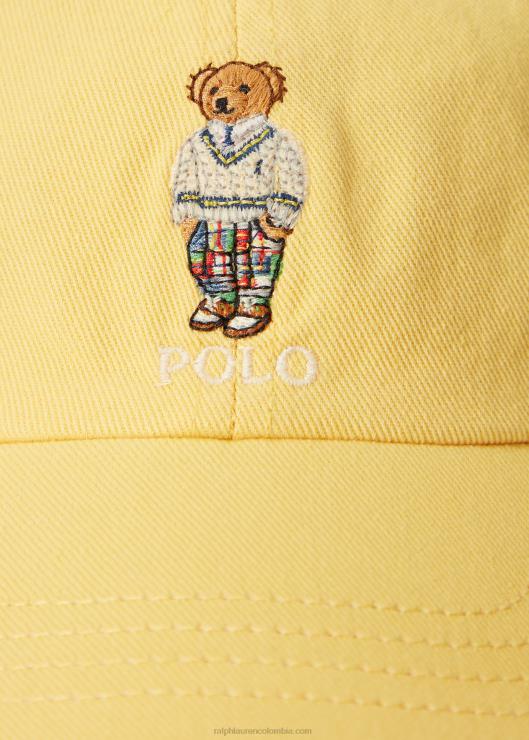 gorra estilo chino con osito de polo niños maíz amarillo Ralph Lauren 2XR2V5794