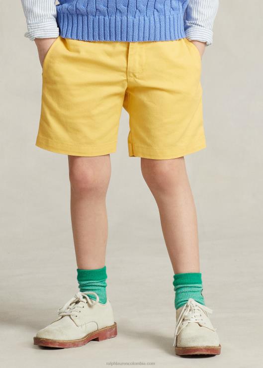 Pantalón corto de sarga Flex Abrasion de corte recto niños playa amarilla Ralph Lauren 2XR2V5622