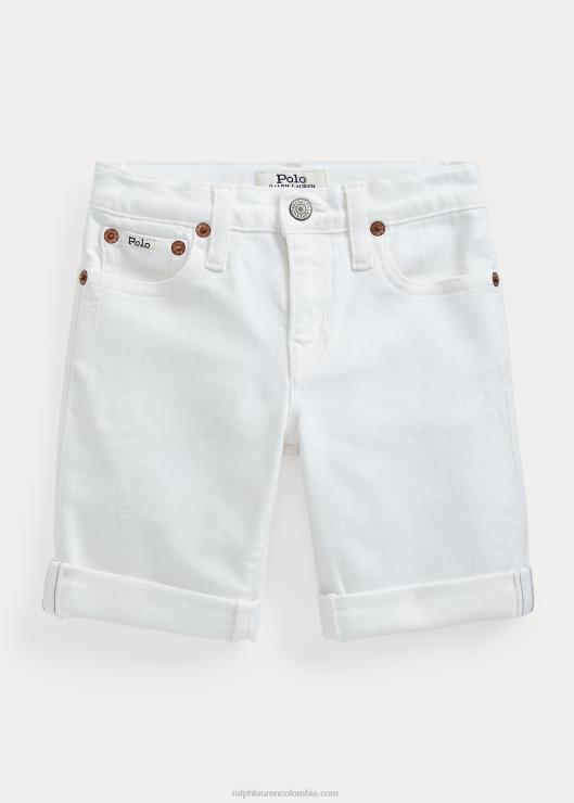 pantalones cortos de mezclilla elásticos Sullivan niños dell blanco Ralph Lauren 2XR2V5744