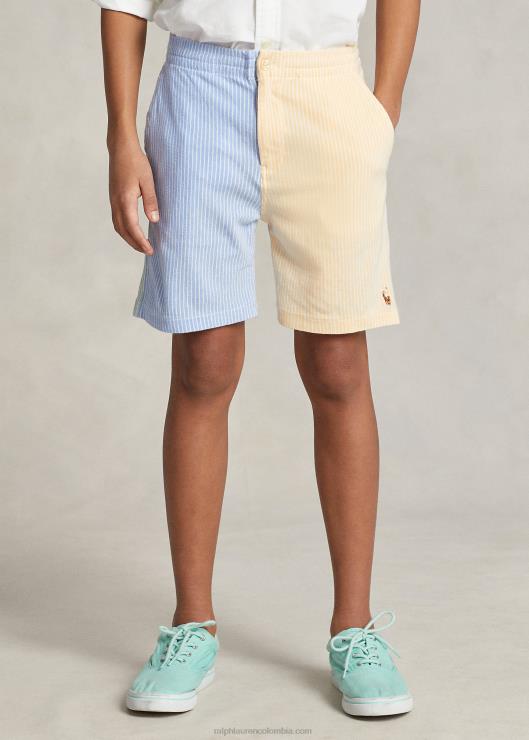 polo prepster knit oxford fun shorts niños puerto isla azul multi Ralph Lauren 2XR2V6001