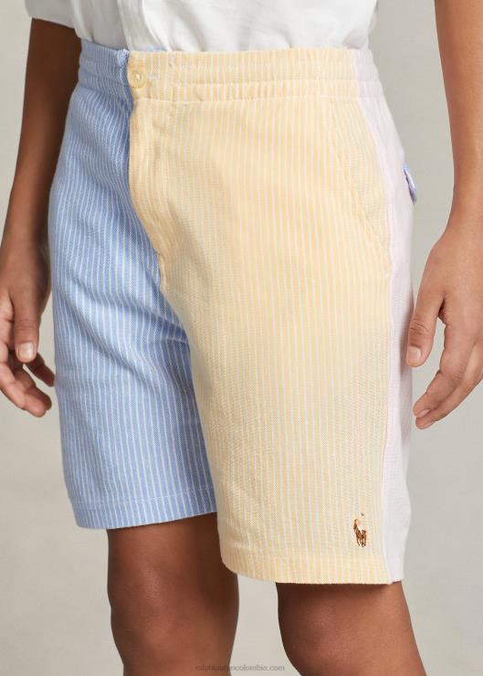polo prepster knit oxford fun shorts niños puerto isla azul multi Ralph Lauren 2XR2V6001