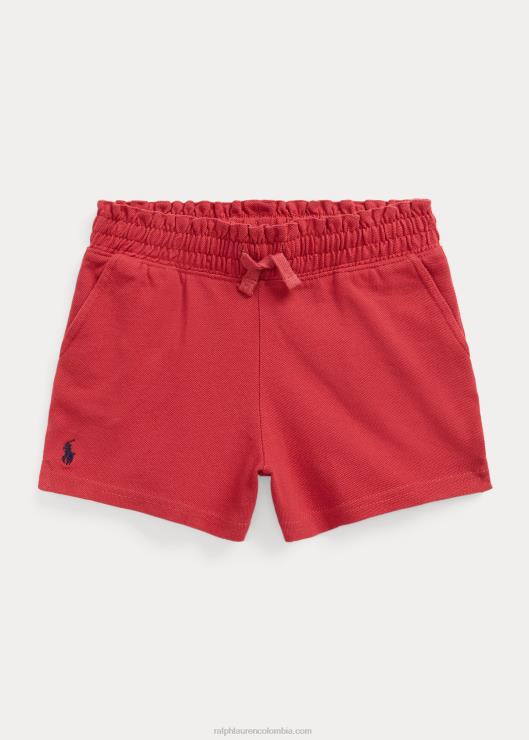 short piqué con volantes niños guindilla/cazador azul marino Ralph Lauren 2XR2V6889