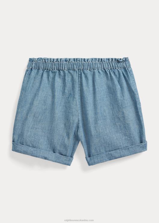 shorts camperos de cambray de algodón niños índigo Ralph Lauren 2XR2V7105