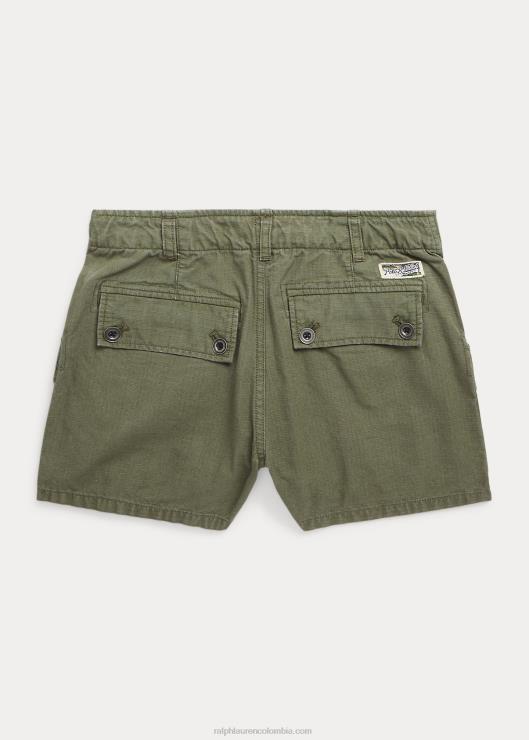 shorts cargo de algodón ripstop niños salvia oscura Ralph Lauren 2XR2V7102