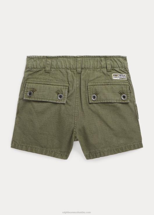 shorts cargo de algodón ripstop niños salvia oscura Ralph Lauren 2XR2V9947