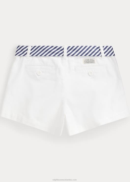 shorts chinos elásticos con cinturón niños blanco Ralph Lauren 2XR2V6962