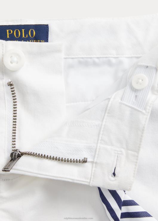 shorts chinos elásticos con cinturón niños blanco Ralph Lauren 2XR2V6962