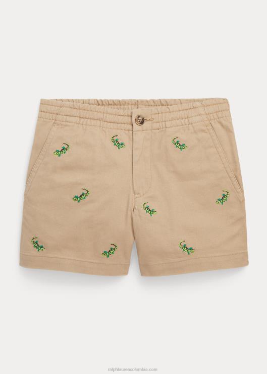 shorts chinos elásticos prepster de polo niños caqui de la vendimia Ralph Lauren 2XR2V9916