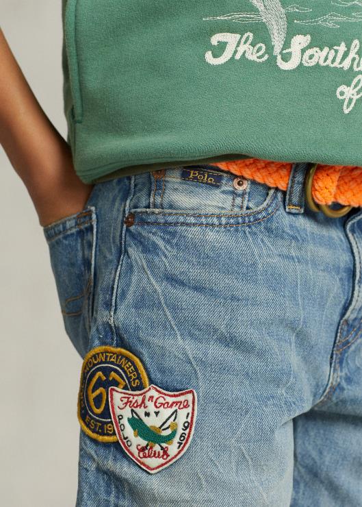 shorts de mezclilla desgastados sullivan slim niños lavado de plimpton Ralph Lauren 2XR2V5977
