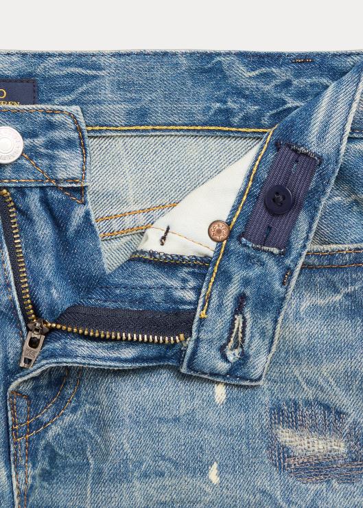 shorts de mezclilla desgastados sullivan slim niños lavado de plimpton Ralph Lauren 2XR2V5977