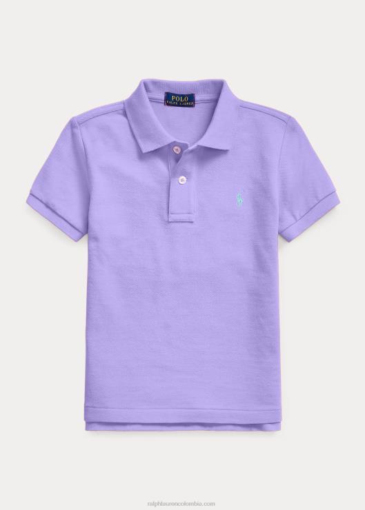 el icónico polo de malla niños cactus morado Ralph Lauren 2XR2V5688