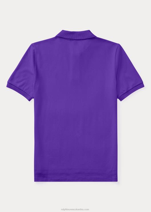 el icónico polo de malla niños chalé morado Ralph Lauren 2XR2V6040