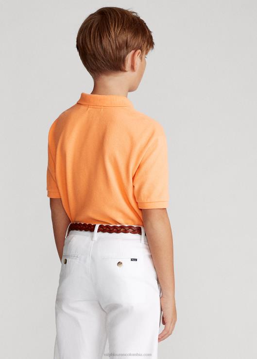 el icónico polo de malla niños clave oeste naranja Ralph Lauren 2XR2V6033