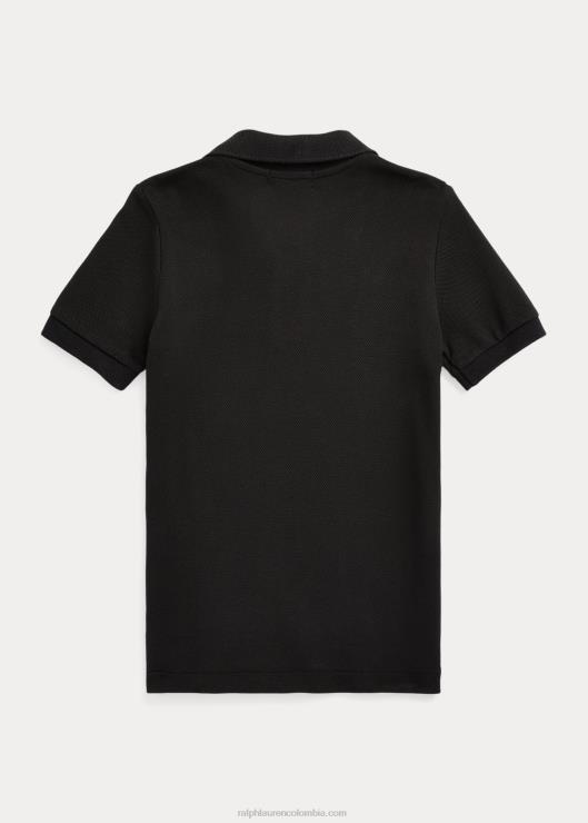el icónico polo de malla niños negro Ralph Lauren 2XR2V5692