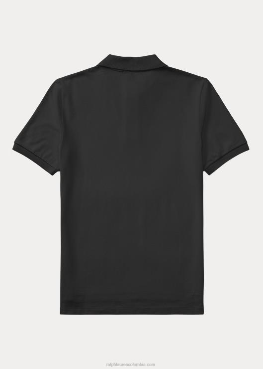 el icónico polo de malla niños negro Ralph Lauren 2XR2V6021